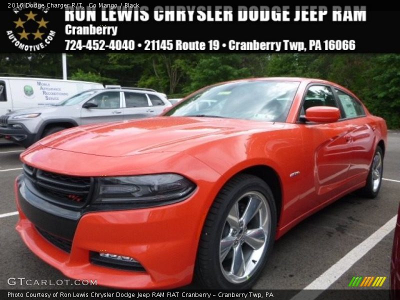 Go Mango / Black 2016 Dodge Charger R/T