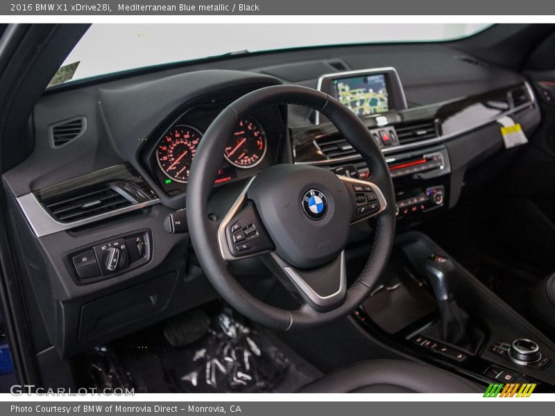 Mediterranean Blue metallic / Black 2016 BMW X1 xDrive28i