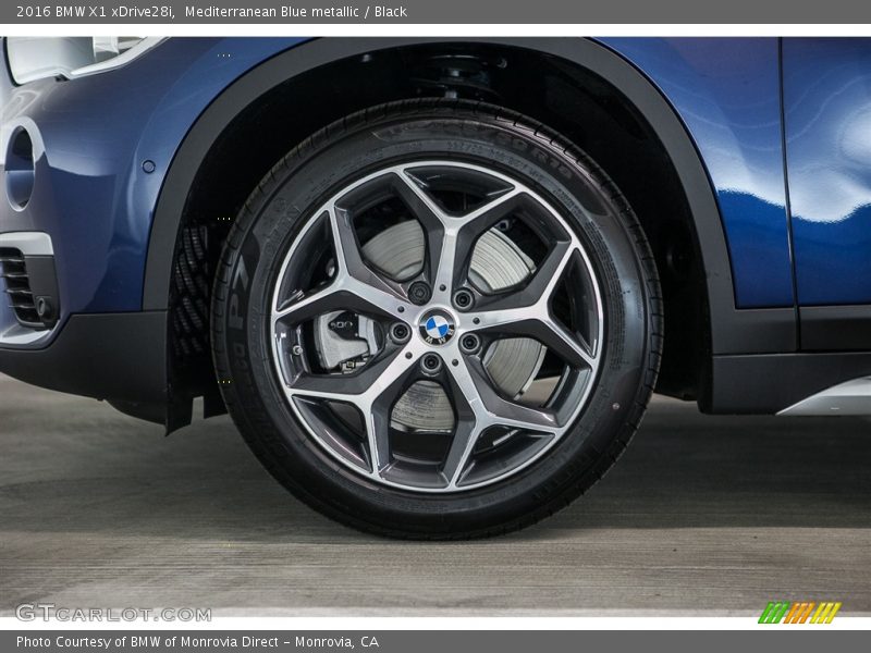 Mediterranean Blue metallic / Black 2016 BMW X1 xDrive28i