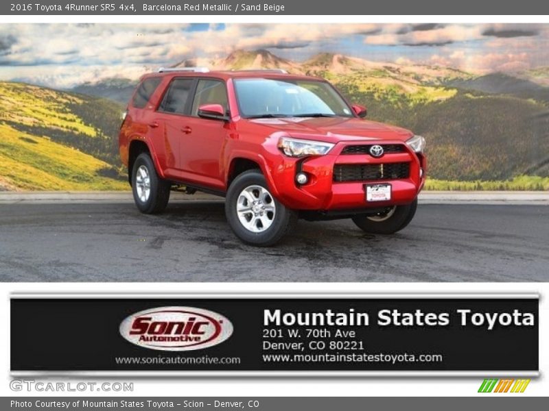 Barcelona Red Metallic / Sand Beige 2016 Toyota 4Runner SR5 4x4
