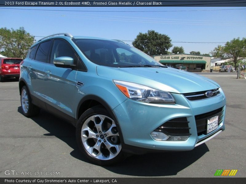 Frosted Glass Metallic / Charcoal Black 2013 Ford Escape Titanium 2.0L EcoBoost 4WD