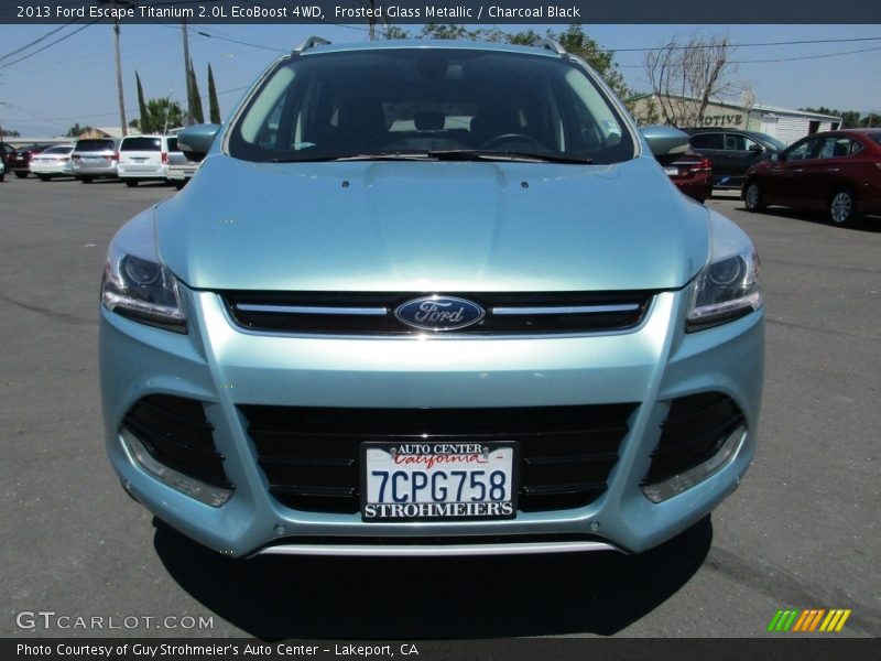 Frosted Glass Metallic / Charcoal Black 2013 Ford Escape Titanium 2.0L EcoBoost 4WD