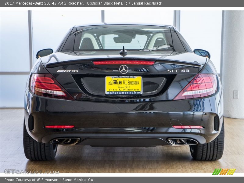 Obsidian Black Metallic / Bengal Red/Black 2017 Mercedes-Benz SLC 43 AMG Roadster