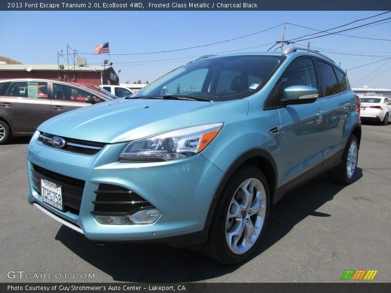 Frosted Glass Metallic / Charcoal Black 2013 Ford Escape Titanium 2.0L EcoBoost 4WD