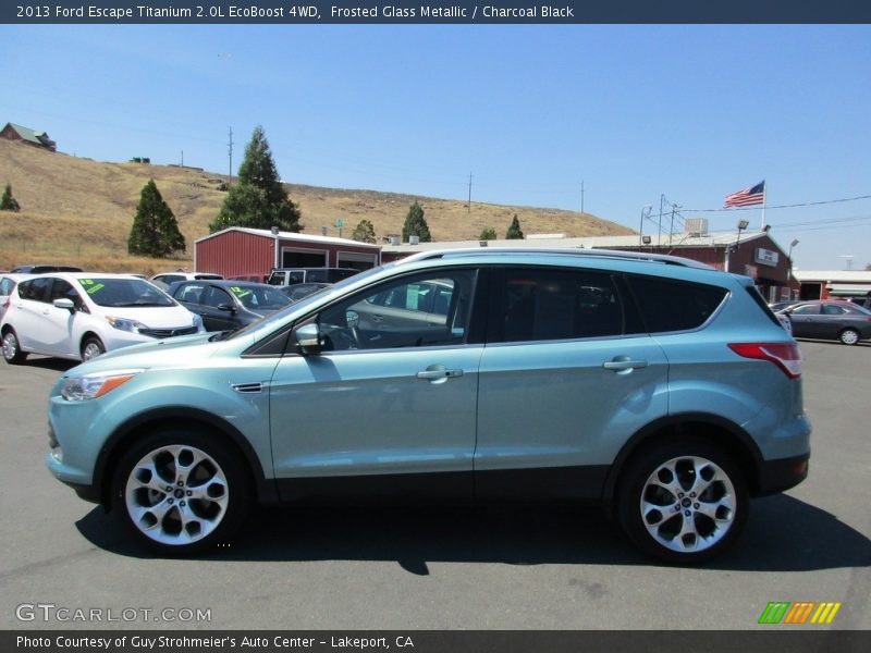 Frosted Glass Metallic / Charcoal Black 2013 Ford Escape Titanium 2.0L EcoBoost 4WD