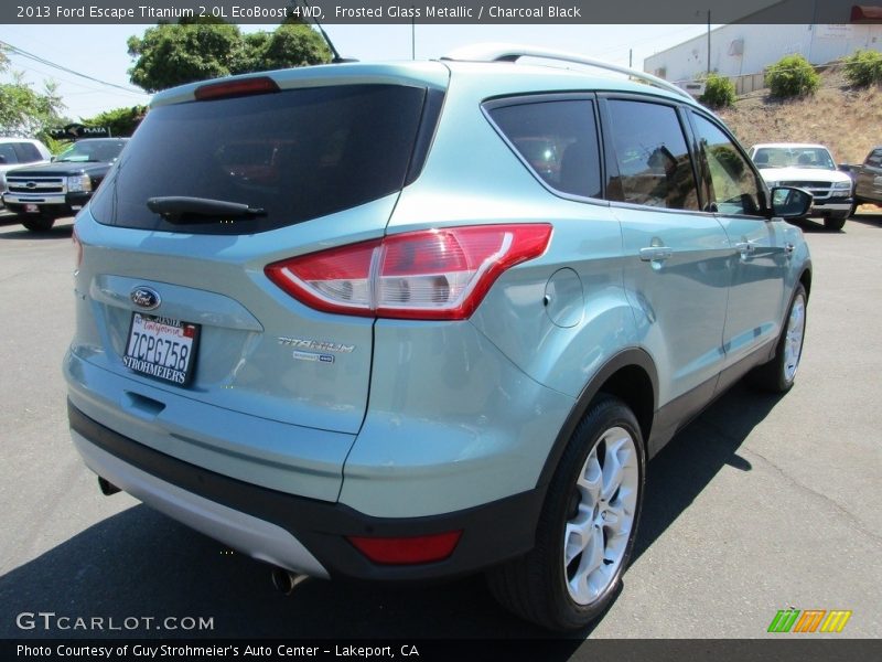 Frosted Glass Metallic / Charcoal Black 2013 Ford Escape Titanium 2.0L EcoBoost 4WD