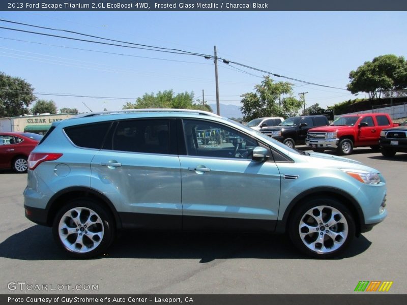 Frosted Glass Metallic / Charcoal Black 2013 Ford Escape Titanium 2.0L EcoBoost 4WD