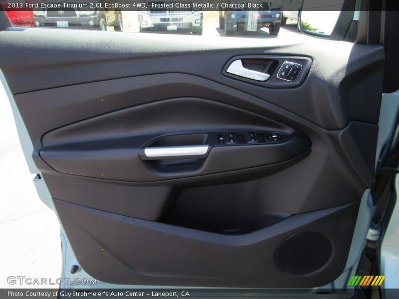 Frosted Glass Metallic / Charcoal Black 2013 Ford Escape Titanium 2.0L EcoBoost 4WD