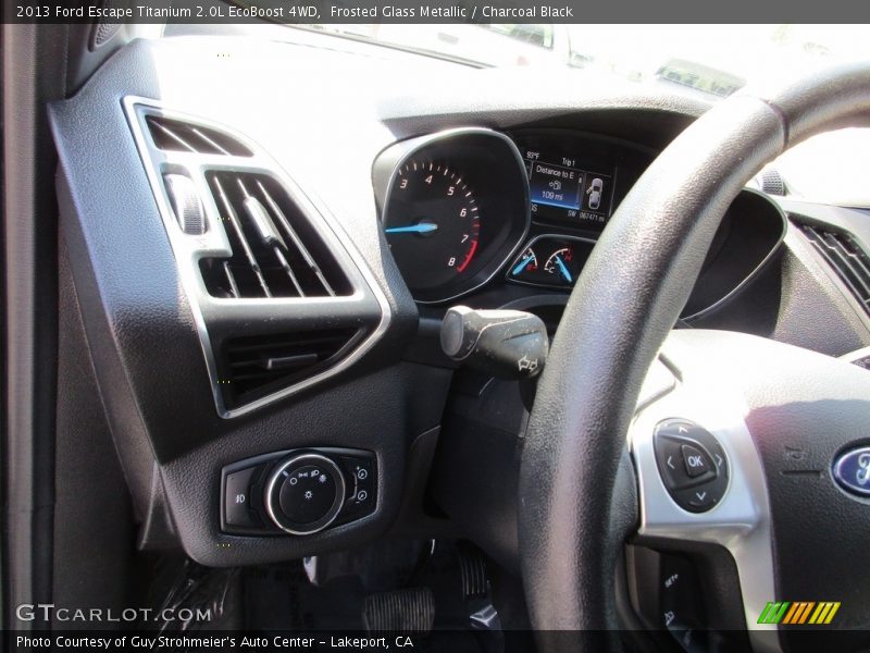 Frosted Glass Metallic / Charcoal Black 2013 Ford Escape Titanium 2.0L EcoBoost 4WD