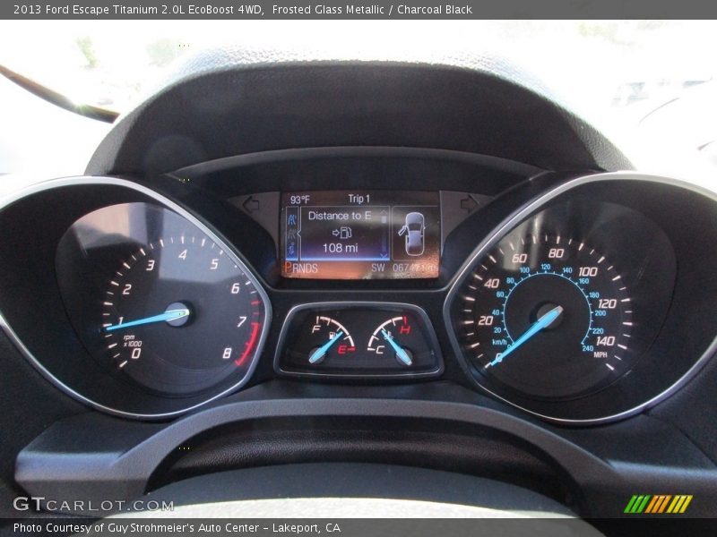 Frosted Glass Metallic / Charcoal Black 2013 Ford Escape Titanium 2.0L EcoBoost 4WD