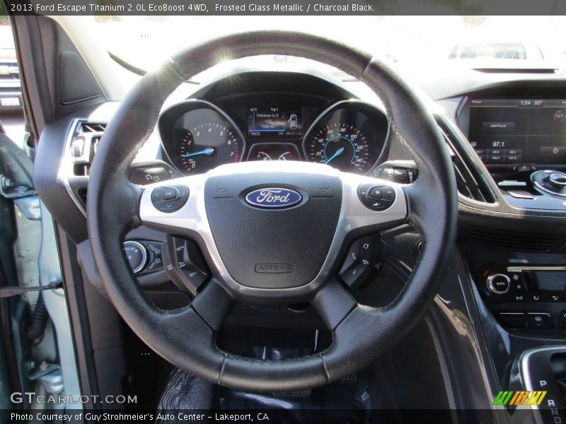 Frosted Glass Metallic / Charcoal Black 2013 Ford Escape Titanium 2.0L EcoBoost 4WD