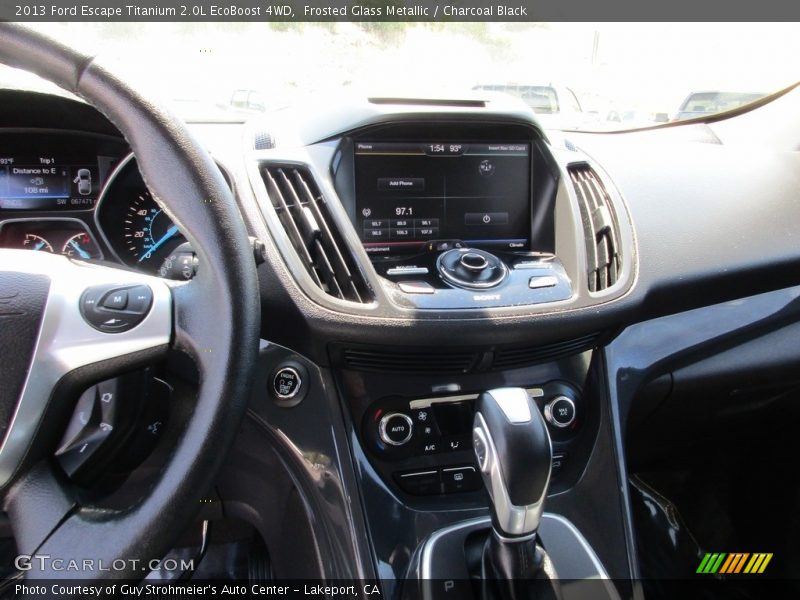 Frosted Glass Metallic / Charcoal Black 2013 Ford Escape Titanium 2.0L EcoBoost 4WD