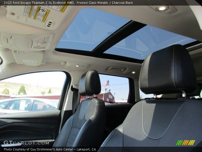 Frosted Glass Metallic / Charcoal Black 2013 Ford Escape Titanium 2.0L EcoBoost 4WD