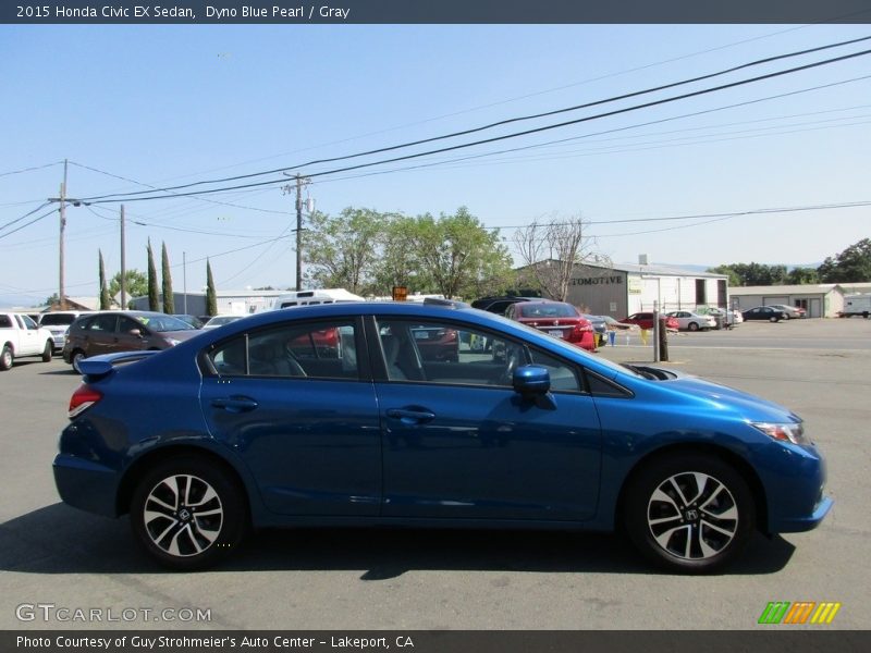 Dyno Blue Pearl / Gray 2015 Honda Civic EX Sedan