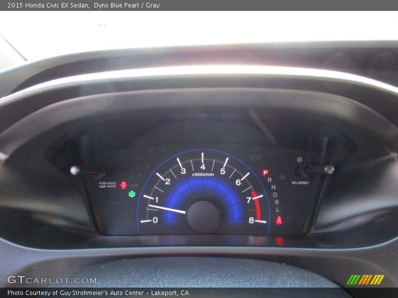Dyno Blue Pearl / Gray 2015 Honda Civic EX Sedan