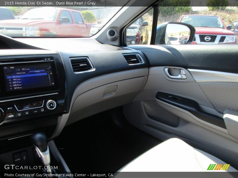 Dyno Blue Pearl / Gray 2015 Honda Civic EX Sedan