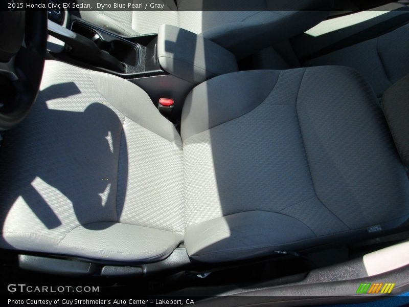 Dyno Blue Pearl / Gray 2015 Honda Civic EX Sedan