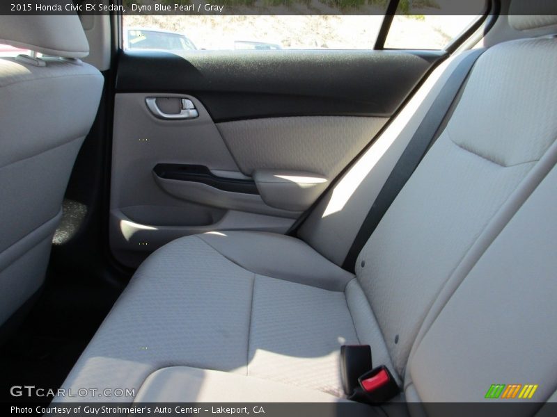 Dyno Blue Pearl / Gray 2015 Honda Civic EX Sedan