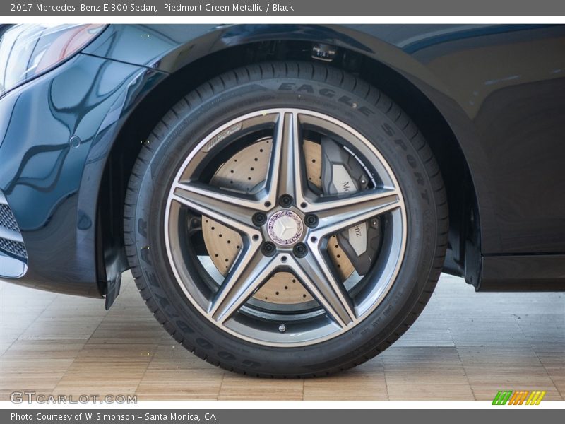 Piedmont Green Metallic / Black 2017 Mercedes-Benz E 300 Sedan