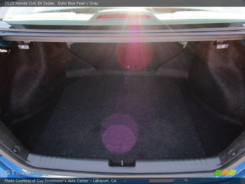 Dyno Blue Pearl / Gray 2015 Honda Civic EX Sedan