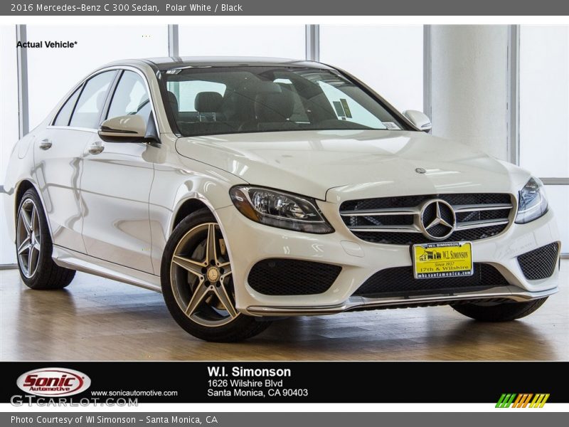 Polar White / Black 2016 Mercedes-Benz C 300 Sedan