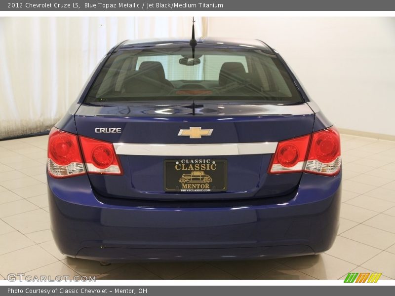 Blue Topaz Metallic / Jet Black/Medium Titanium 2012 Chevrolet Cruze LS