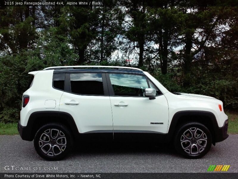 Alpine White / Black 2016 Jeep Renegade Limited 4x4