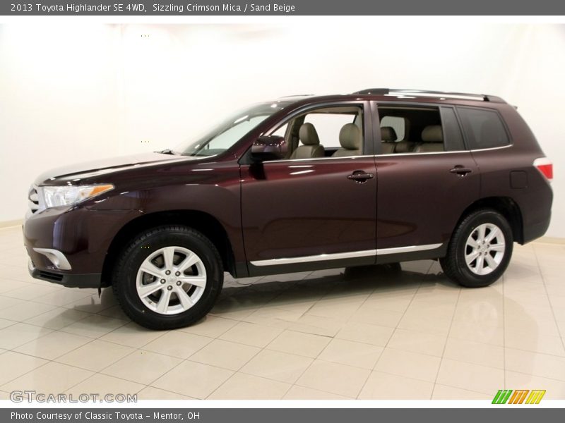 Sizzling Crimson Mica / Sand Beige 2013 Toyota Highlander SE 4WD