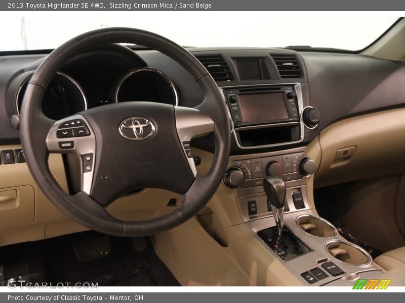 Sizzling Crimson Mica / Sand Beige 2013 Toyota Highlander SE 4WD