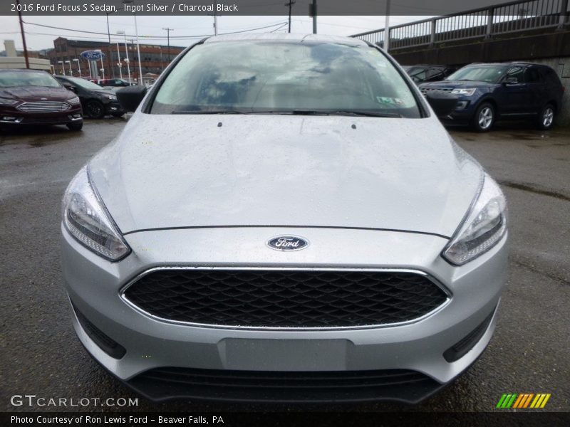 Ingot Silver / Charcoal Black 2016 Ford Focus S Sedan
