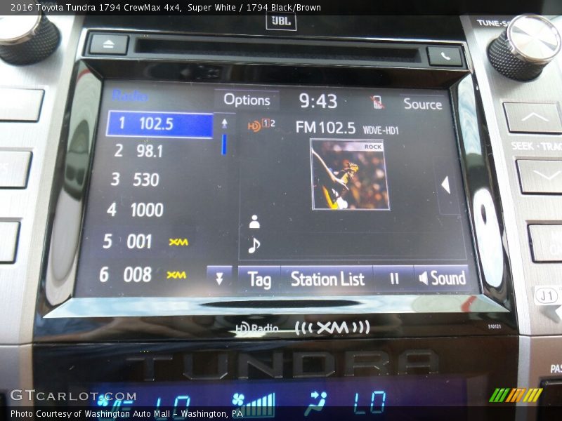 Super White / 1794 Black/Brown 2016 Toyota Tundra 1794 CrewMax 4x4