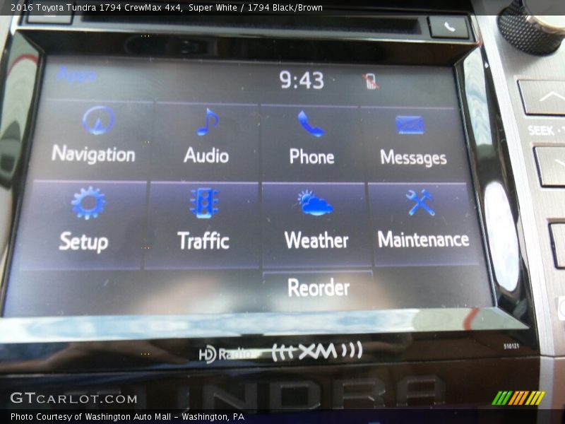 Super White / 1794 Black/Brown 2016 Toyota Tundra 1794 CrewMax 4x4