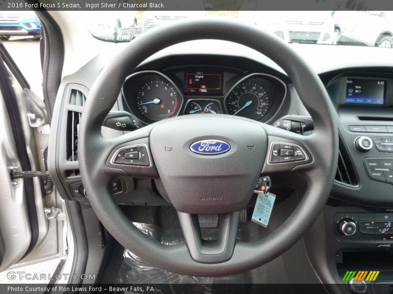 Ingot Silver / Charcoal Black 2016 Ford Focus S Sedan
