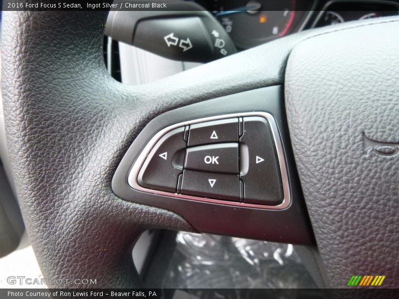 Ingot Silver / Charcoal Black 2016 Ford Focus S Sedan