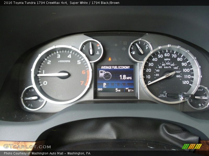  2016 Tundra 1794 CrewMax 4x4 1794 CrewMax 4x4 Gauges
