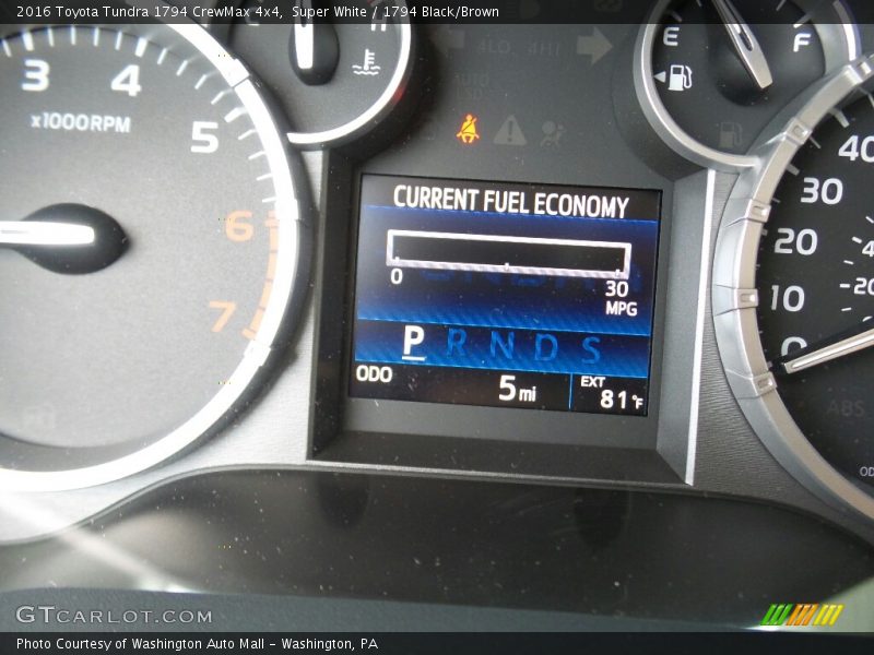 Super White / 1794 Black/Brown 2016 Toyota Tundra 1794 CrewMax 4x4