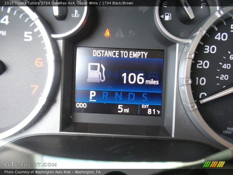 Super White / 1794 Black/Brown 2016 Toyota Tundra 1794 CrewMax 4x4