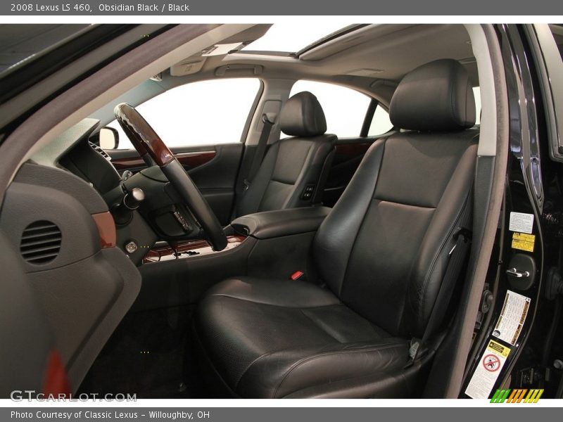 Obsidian Black / Black 2008 Lexus LS 460