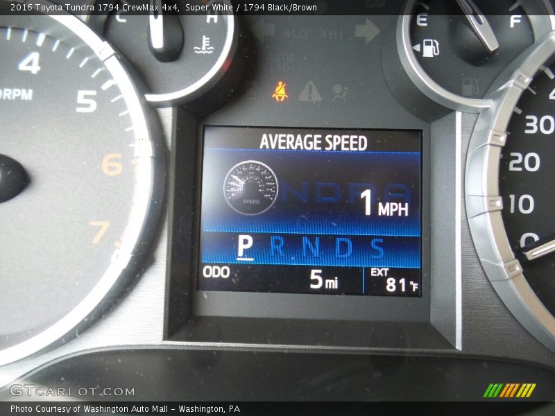 Super White / 1794 Black/Brown 2016 Toyota Tundra 1794 CrewMax 4x4