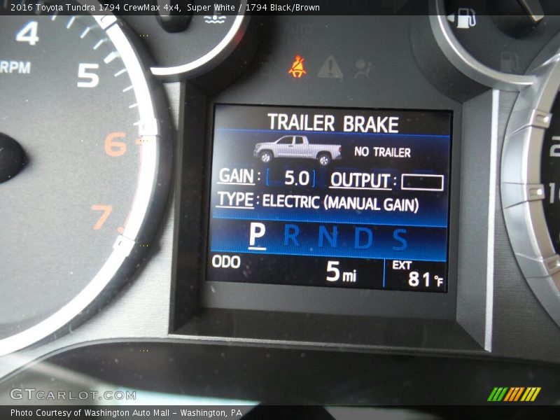 Super White / 1794 Black/Brown 2016 Toyota Tundra 1794 CrewMax 4x4