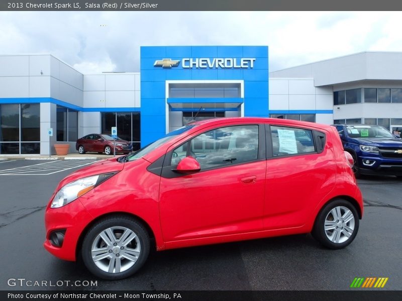 Salsa (Red) / Silver/Silver 2013 Chevrolet Spark LS