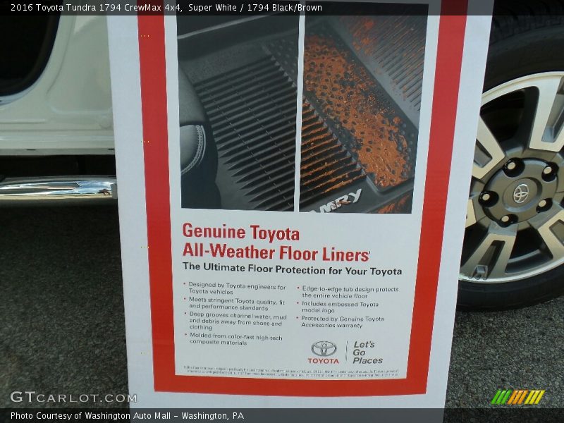 Super White / 1794 Black/Brown 2016 Toyota Tundra 1794 CrewMax 4x4