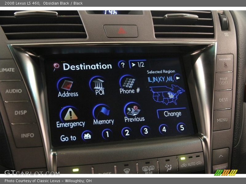 Obsidian Black / Black 2008 Lexus LS 460