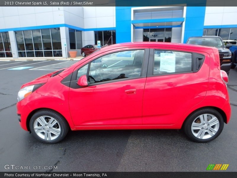 Salsa (Red) / Silver/Silver 2013 Chevrolet Spark LS