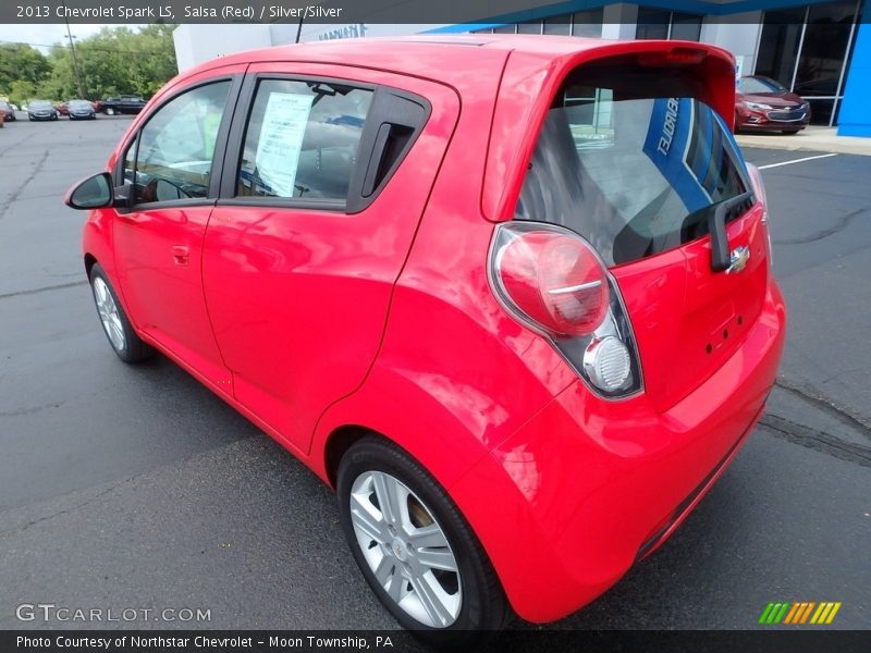 Salsa (Red) / Silver/Silver 2013 Chevrolet Spark LS