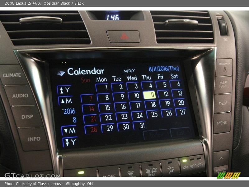 Obsidian Black / Black 2008 Lexus LS 460
