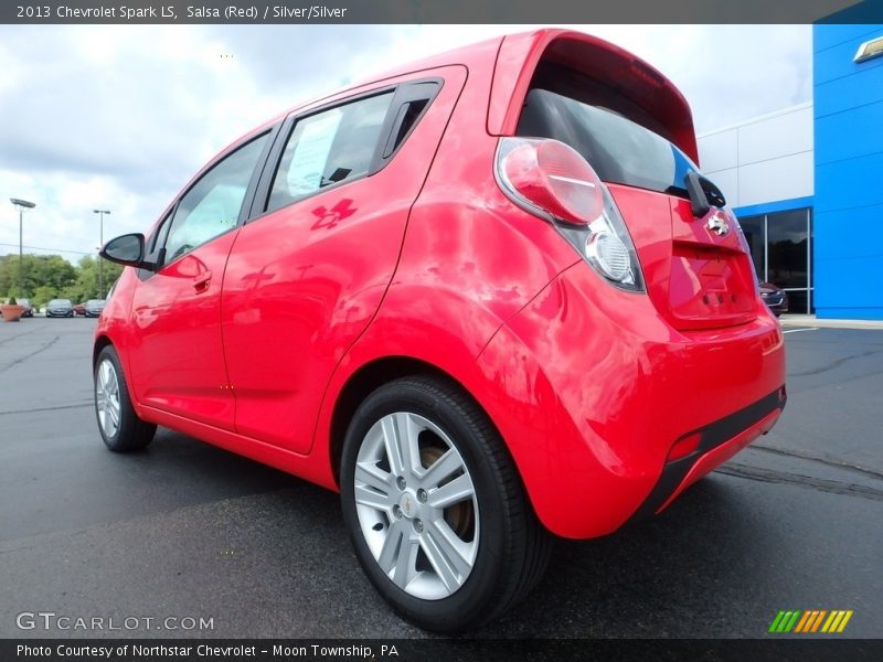 Salsa (Red) / Silver/Silver 2013 Chevrolet Spark LS