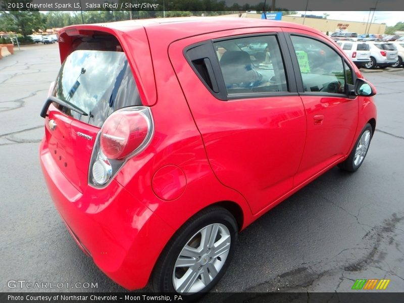 Salsa (Red) / Silver/Silver 2013 Chevrolet Spark LS