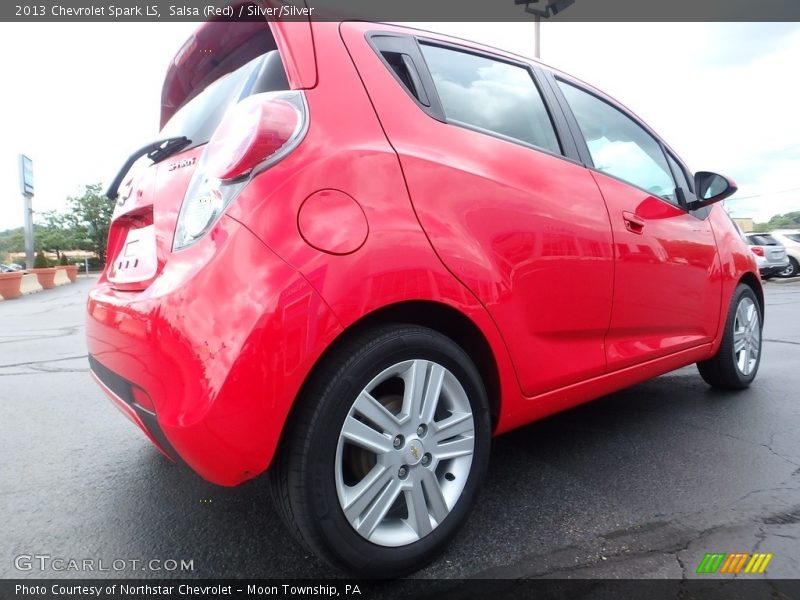 Salsa (Red) / Silver/Silver 2013 Chevrolet Spark LS