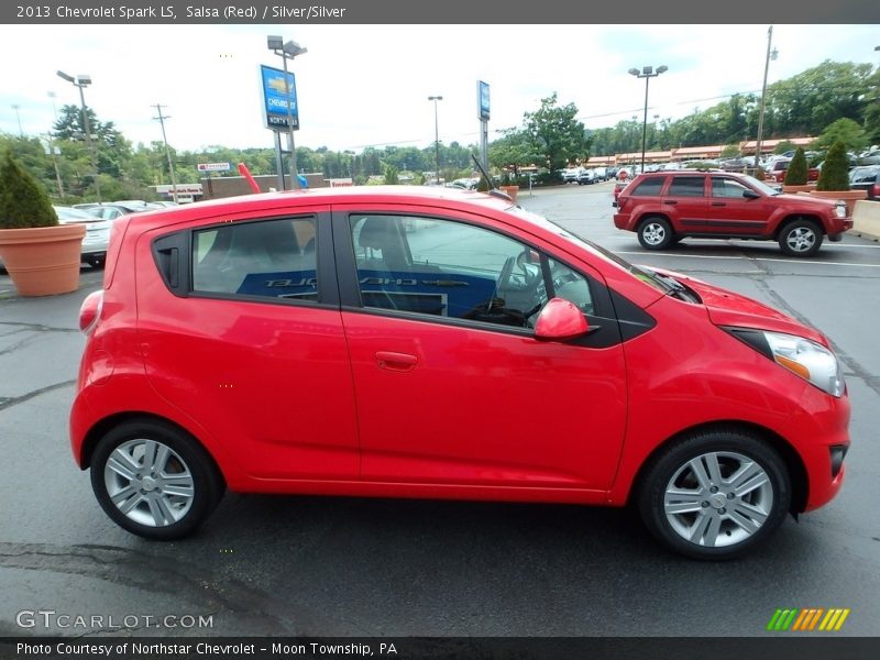 Salsa (Red) / Silver/Silver 2013 Chevrolet Spark LS